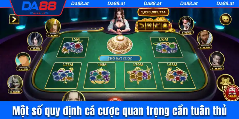 Một số quy định cá cược quan trọng cần tuân thủ